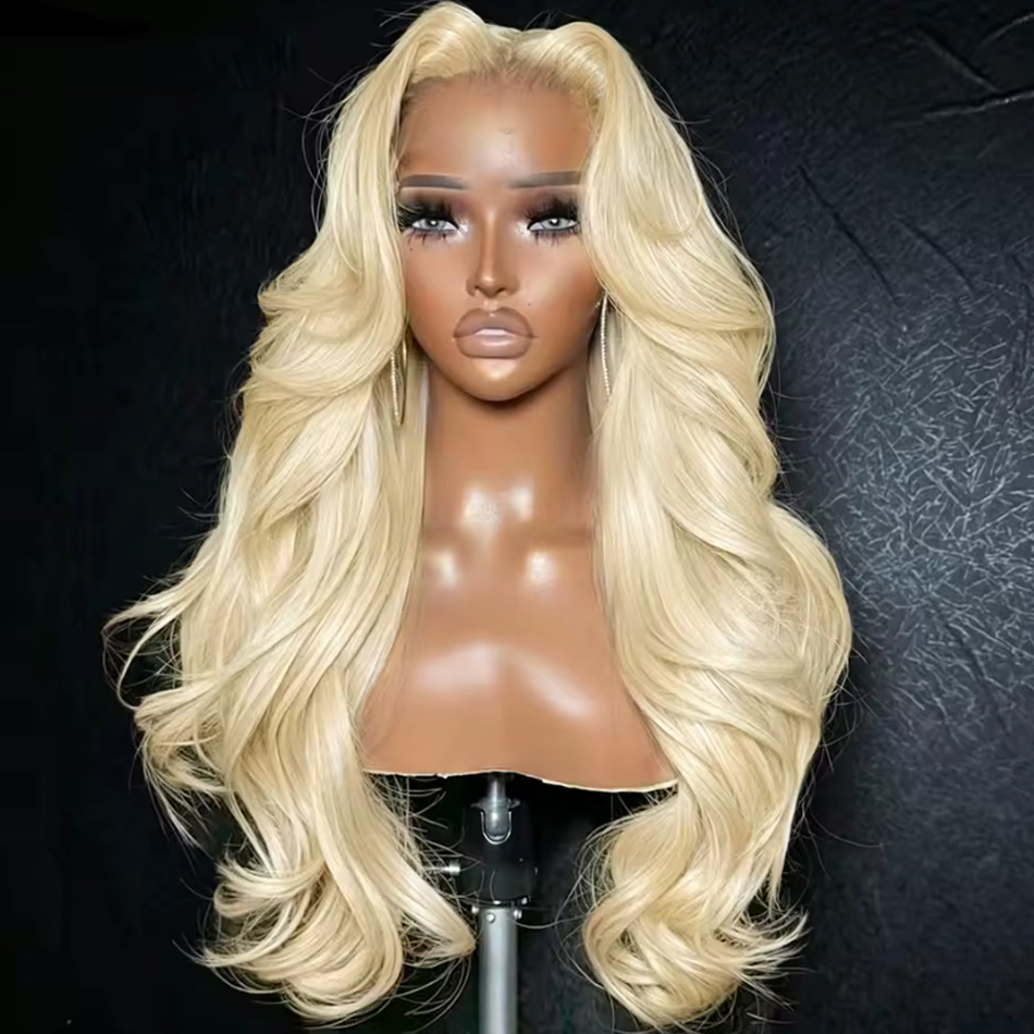 613 Blonde Body Wave Lace Front Wig - 613 Wig Rambut Manusia Model Lace