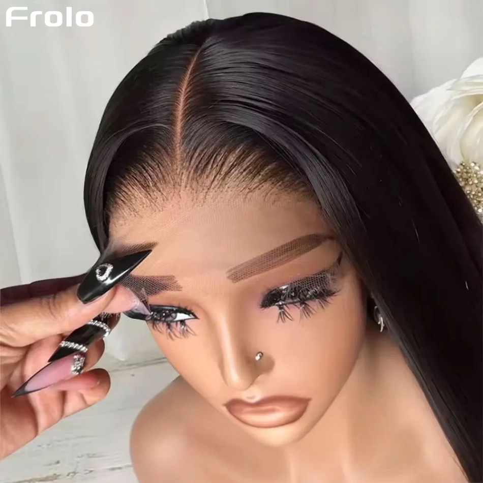 Lace Front Wigs - Wig Rambut Manusia Lurus Tanpa Lem,