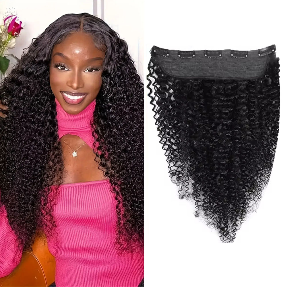 1 Buah Klip Dalam Satu Potong  - Seamless Clip In Hair Extensions Human Hair ulasan dan harga