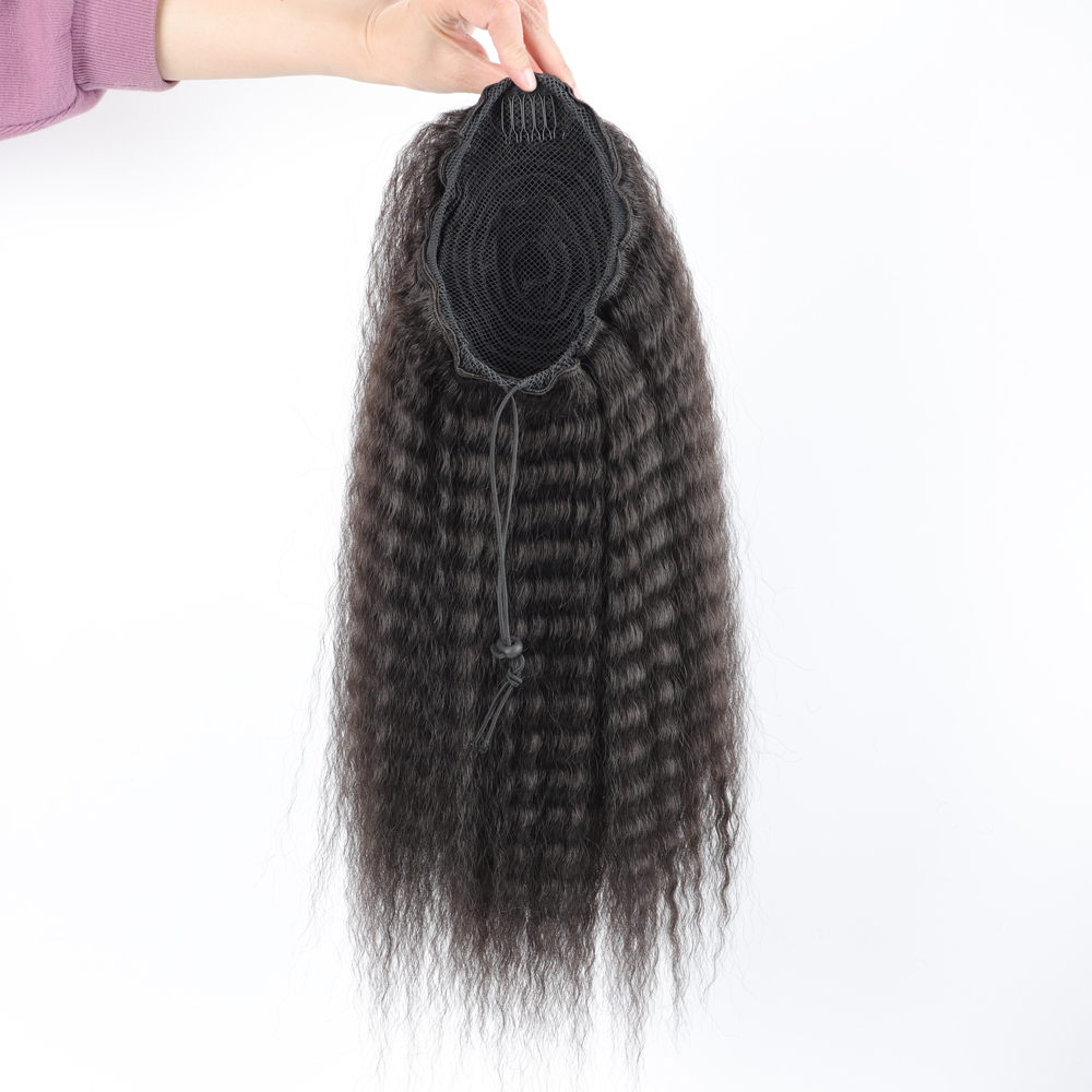 Ekstensi Rambut Elastis Ekor K - Drawstring Afro Curly Puff Ponytail ulasan dan harga