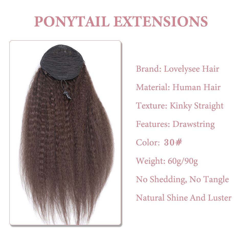 Rambut manusia ekor kuda bungk - Seamless Clip In Hair Extensions Human Hair ulasan dan harga