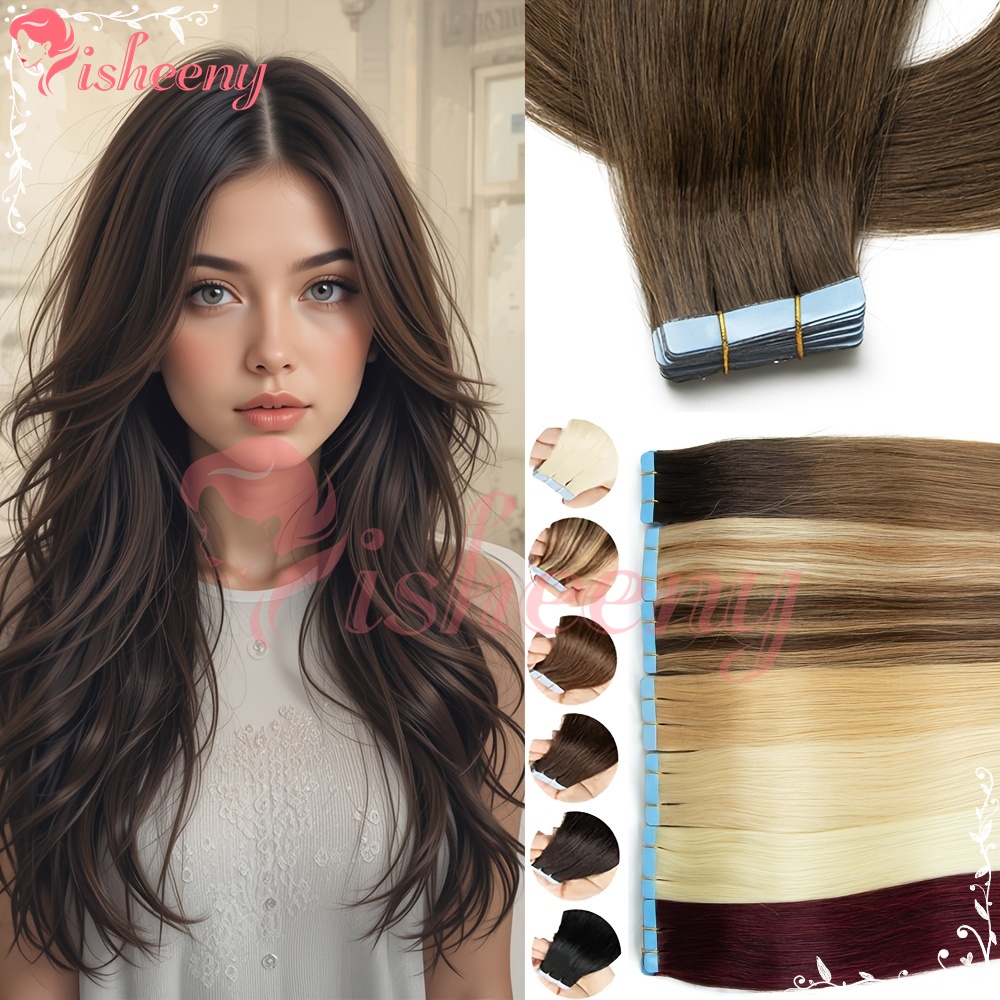 Isheeny, ekstensi rambut denga - Invisible Tape In Extensions Real Hair ulasan dan harga