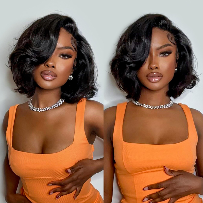 Wig Bob Pendek Tanpa Lem Rambu - Glueless Wear And Go Human Hair Wig ulasan dan harga