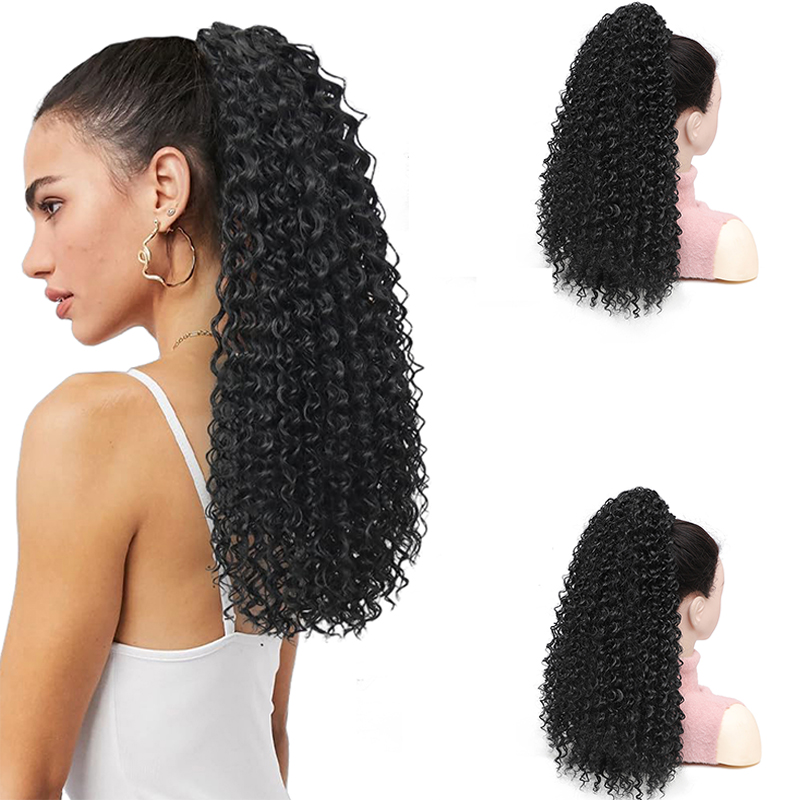 Rambut Palsu Model Afro Puff K - Drawstring Afro Curly Puff Ponytail ulasan dan harga