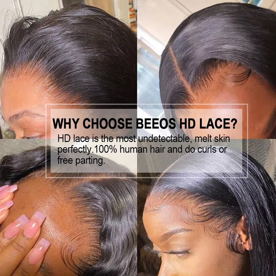 Wig Rambut Manusia 34 inci 13x - Hd Lace Frontal Wig Human Hair Pre Plucked ulasan dan harga
