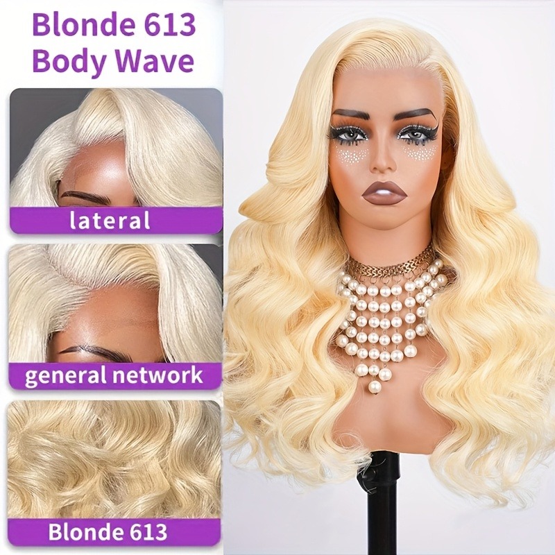 613 Wig Rambut Asli dengan Bag - 613 Blonde Body Wave Lace Front Wig ulasan dan harga