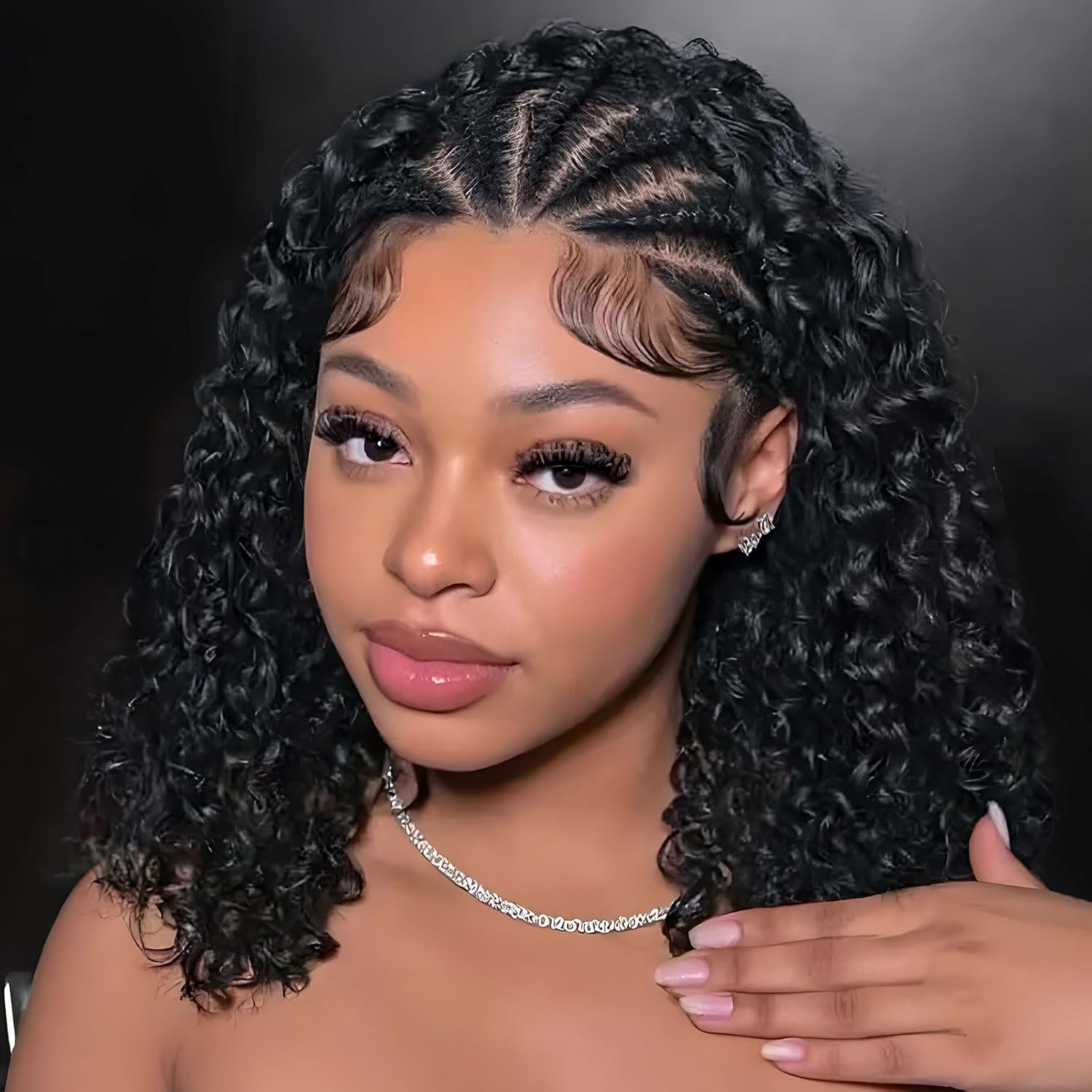 Wig Bob Cornrow Braid Rambut M - Glueless Wear And Go Human Hair Wig ulasan dan harga