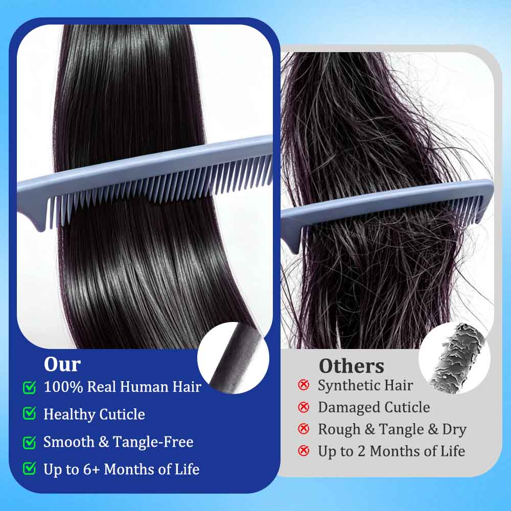 63 buah/3 pak, rambut ekstensi - Invisible Tape In Extensions Real Hair ulasan dan harga